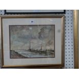 A large framed panoramic view of 'London from the South Side of the Thames', a supplement to the