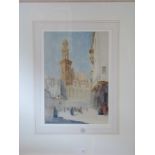 J. Bonello and B. Bonello, two watercolours of Middle Eastern city street scenes, both signed,