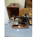A 19th century boxed Willcox & Gibbs sewing machine [under s82] WE DO NOT ACCEPT CREDIT CARDS.