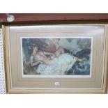 Sir William Russell Flint, two limited edition coloured prints, each titled 'Reclining Nude' and