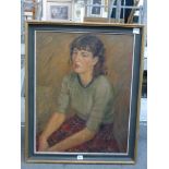 A collection of six various framed items comprising portraits and illustrative images including