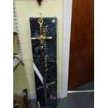 A replica Masonic sword, with original carton [wall by office door] WE DO NOT ACCEPT CREDIT CARDS.