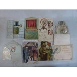 Postcards. A good collection of greetings cards, all circa early 20th century, including a padded