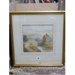 Three 19th century English school watercolours, comprising: W. Atkinson, a river scene with