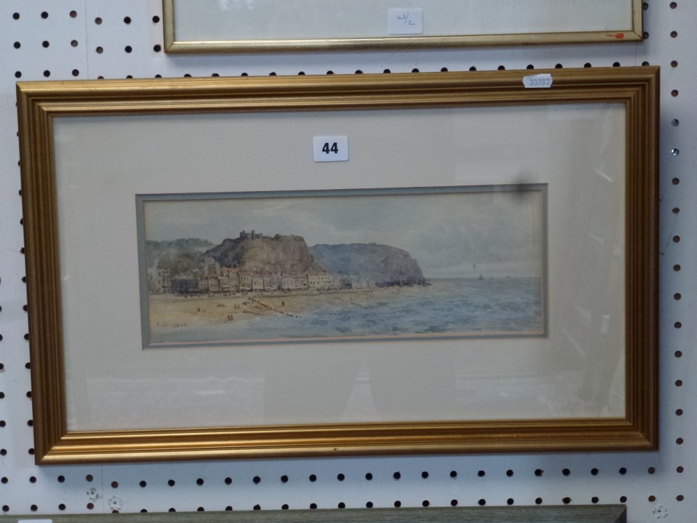 F.L.B. , a 19th century English school watercolour, a view of Hastings, signed with initials and