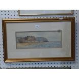 F.L.B. , a 19th century English school watercolour, a view of Hastings, signed with initials and