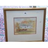 Abraham Hulk (Junior), a pair of watercolours, both signed; S. McKinly, two watercolours, '