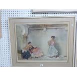 Sir William Russell Flint, a limited edition coloured print, 'Casilda's (Griselda's) White