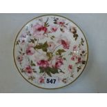 An interesting early 19th century small plate of highly translucent porcelain, finely painted with