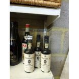 Port: Warr's 1980 Vintage Port, bottled 1982, 37.5 cl (x3); and a bottle of Martini Rosso (levels