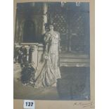 A period photograph of Sarah Bernhardt in Angelo Tyrant of Padua by H. Manuel, March 1905, signed H.