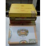Cigars contained in six boxes, comprising: unopened 25 Aromaticos in H. Upmann Havana box;