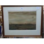 George Graham (1881-1949) a watercolour landscape A Norfolk Common signed (26 x 40 cm) framed with a