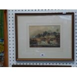 W. Collins, three watercolours, views of Hertfordshire: 'Royston', 'Ickleford Church' and 'Near