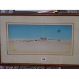 Godwin Bennett, three watercolour and body colours on toned paper, desert scenes, all signed,