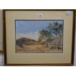 Lorna Mole (Australian), watercolour, 'Horrocks Creek, Flinders Ranges', signed; John Strickland