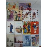 Postcards. A small collection of postcards all circa First World War including a card sent from