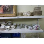 Services comprising: German cream and gold tea and coffee wares, approx 57 pieces; 13 pieces of