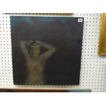 Dereck Harris, oil and tempera on canvas and flax, four studies of nude figures in landscapes, all