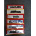 Five Hornby locomotives R2171 BR4-6-2 Canadian Pacific Merchant Navy Class, R2206 LMS 4-6-2