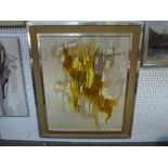 Marjory Muggleton, a modern abstract oils on board, and another similar by the same hand, both