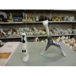 Cmielow porcelain giraffe and begging dog figurines [aisle 3] WE DO NOT ACCEPT CREDIT CARDS.