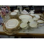 An extensive Royal Doulton Sandon pattern table service including cups, saucers, teapot, etc. [3rd