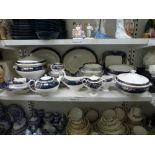 A Wedgwood Renaissance blue dinner service, approximately 52 pieces, including a large tureen and