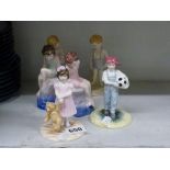 Six Royal Doulton figurines of children comprising from The Archives Limited Edition Collection