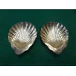 A pair of late Victorian silver butter shells, Sheffield 1895, 3.8 ozt WE DO NOT ACCEPT CREDIT