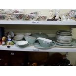 A Poole Pottery green-glazed part-dinner service (32 pieces), a set of six Spode Italian boxed