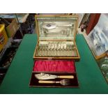 A fine Edwardian EPNS fish service for 12, in fitted case, richly engraved and initialled S,