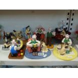 Ten Coalport character figurines of Wallace & Gromit comprising Cheese Holidays, Picnic on the Moon,