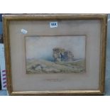 A collection of nine 19th century watercolours, comprising by Nelson-Dawson, inshore fishing