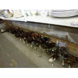 A large collection of glazed ceramic shire horses and cart mainly Melba ware [under G4, G7] WE DO