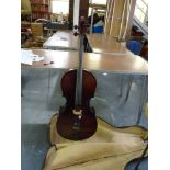 A modern single back cello 125 cm, bridge by Alan Warwick, label inside with Japanese writing,