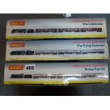 Three Hornby Limited Edition Train Packs, Torbay Express R2090, The Flying Scotsman R2089 and The
