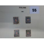 Poland, 1860-1980s, to include Chechnya 1919 issues, German occupation, Silesia, etc. (6 albums)