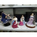 Four collectible figurines with certificates and boxes comprising Royal Worcester Secret Garden