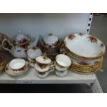 A Royal Albert Old Country Roses part tea and dinner service comprising 34 pieces including the