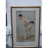 A set of Vanity Fair images of famous cricketers of the early 20th century, Colin Blythe, the Hon.