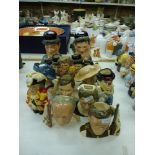 Eleven Royal Doulton Ltd Ed character jugs that includes the Carry On Gang D7162, D7163 and D7173