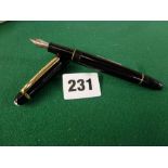 A Mont Blanc Meisterstuck 4810 fountain pen in black, numbered PR2666215, with 14 ct gold nib WE
