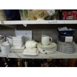 An extensive and comprehensive collection of white glazed table wares that includes various