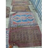 Five Eastern rugs including two prayer rugs WE DO NOT ACCEPT CREDIT CARDS. CLEARANCE DEADLINE IS