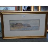 F.L.B. , a 19th century English school watercolour, a view of Hastings, signed with initials and