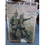 A First World War poster by Howard van Dusen: 'Knights of the Air'/Look Hindenburg! [My German]