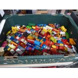 A box of mainly 1970s Lesney Matchbox die cast model vehicles [upstairs shelves] WE DO NOT ACCEPT