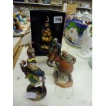 A collection of five Royal Doulton miniature figures which includes Falstaff HN3236, Peggy Davis's