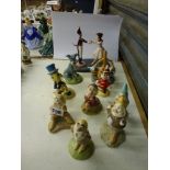 Ten Royal Doulton porcelain figures all characters from early Walt Disney productions including